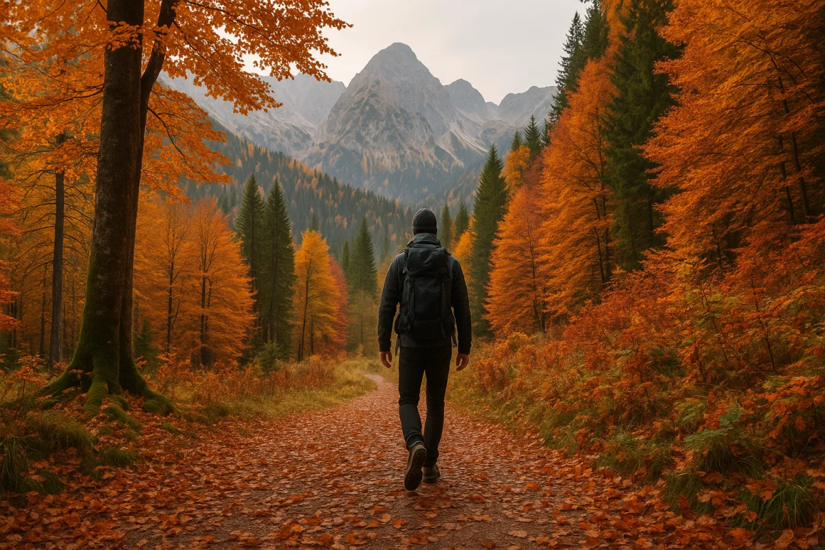 Passeggiate nei boschi con foliage autunnale sulle Alpi: colori e silenzi che rigenerano