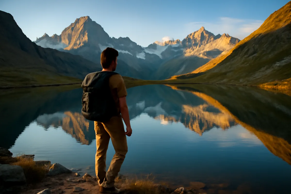 Escursioni con lago alpino in alta quota: l'orario che cambia i riflessi sull'acqua