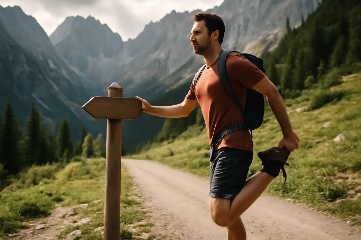 Riscaldamento prima di un sentiero alpino impegnativo: il rito che azzera i crampi